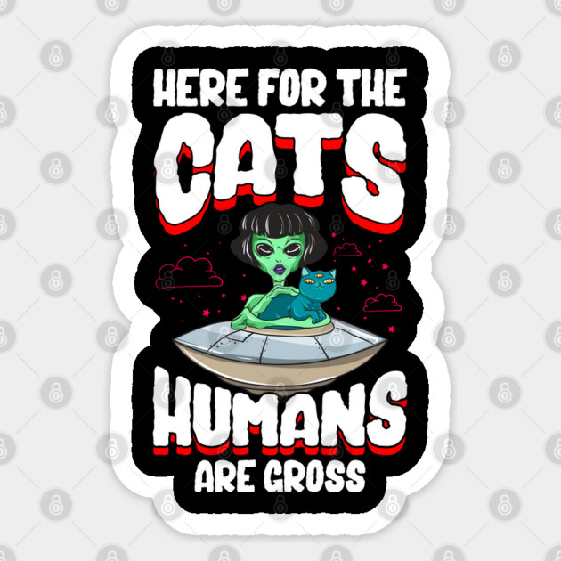 Funny Alien Cat Abductor Halloween Humorous Trick or Treat Gift Sticker by creative