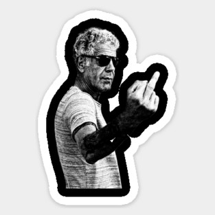 Anthony Bourdain Best Seller Middle Finger Sticker