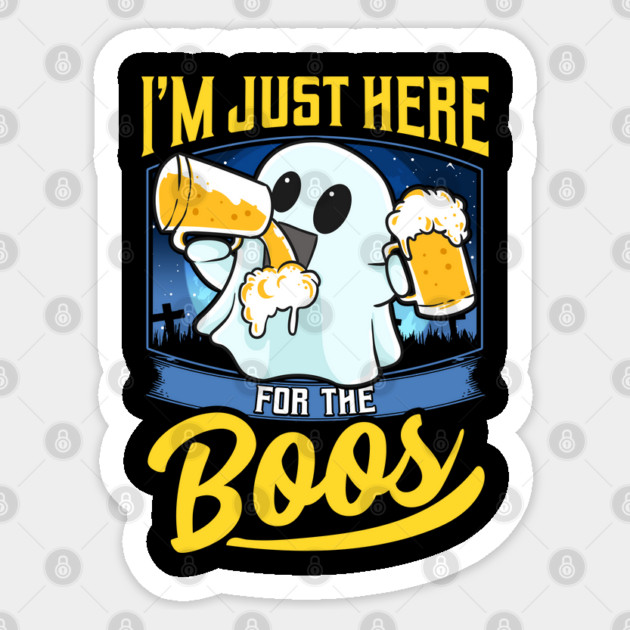 I'm just here for the boos Funny Halloween Sticker by creative