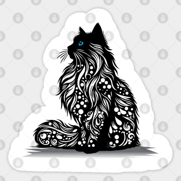 Blue Eyed Cat Sticker by DickinsonDesign