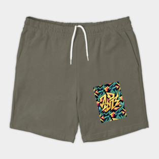 Abstract Graffiti Pattern Shorts