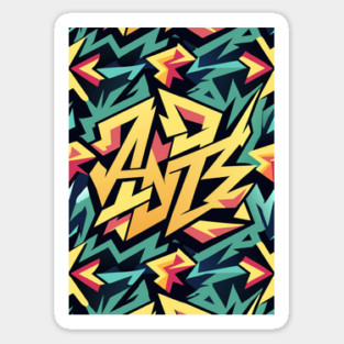 Abstract Graffiti Pattern Sticker