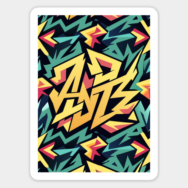 Abstract Graffiti Pattern Magnet by The WYLD Tribe
