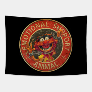 emotional support animal muppets Vintage Tapestry