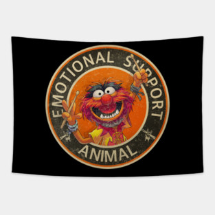 New Vintage Emotional support animal Tapestry