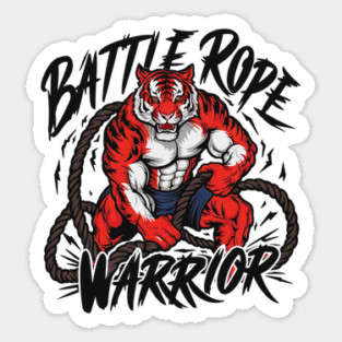 Battle Rope Warrior Gym Exercise Routine Workout Sticker