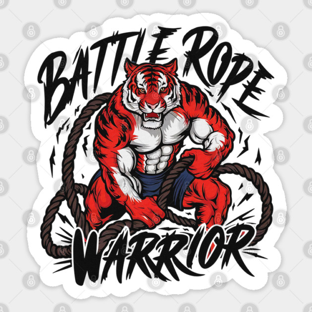 Battle Rope Warrior Gym Exercise Routine Workout Sticker by Joaddo