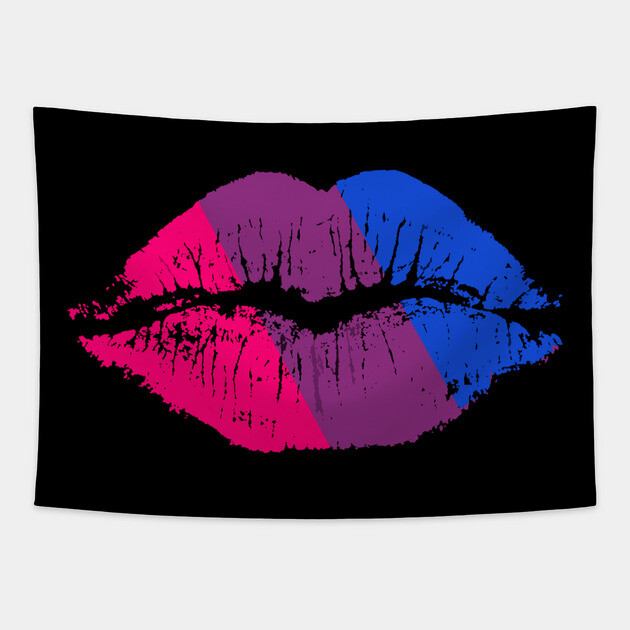 Bi Pride Flag LGBT Party Retro Lips Bi Pride Flag Tapestry