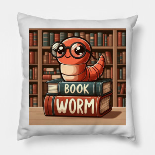 Bibliophile's Best: Book Worm, Book Lover Gift. Pillow