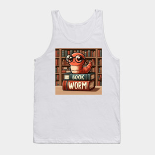 Bibliophile's Best: Book Worm, Book Lover Gift. Tank Top