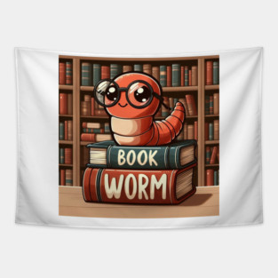 Bibliophile's Best: Book Worm, Book Lover Gift. Tapestry