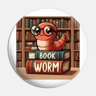 Bibliophile's Best: Book Worm, Book Lover Gift. Pin