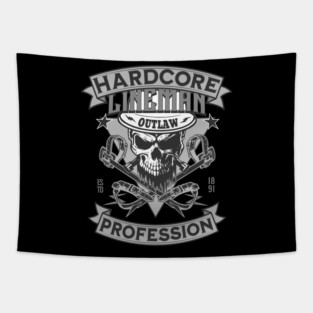 Hardcore Lineman Tapestry