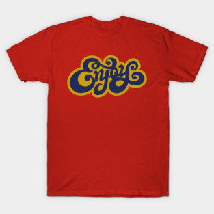 Enjoy script blue and gold T-Shirt