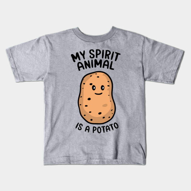My Spirit Animal Is A Potato Vegetable Lover Kids T-Shirt by Anticorporati