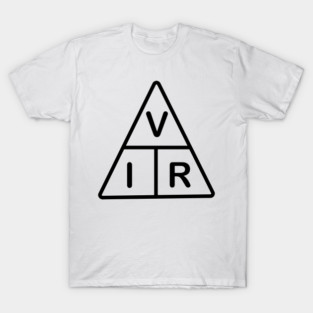 Electrical engineering ohms Law  Formula Triangle black and White Design T-Shirt