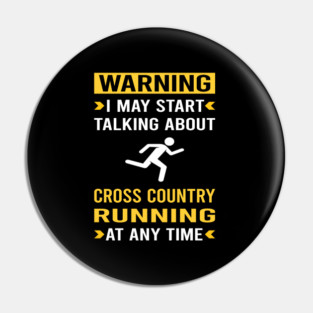 Warning Cross Country Running XC Pin