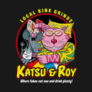 Katsu & Roy Local Grindz For Fakas! T-Shirt