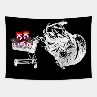 Chinchilla Shopping for Raisens Tapestry