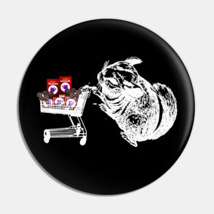 Chinchilla Shopping for Raisens Pin