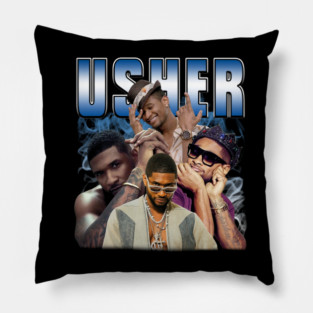 Usher Retro Collage Pillow