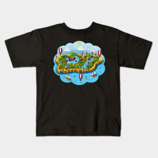 Puerto Rico Map Kids T-Shirt