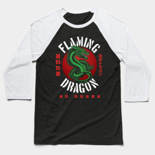 Flaming Dragon Baseball T-Shirt