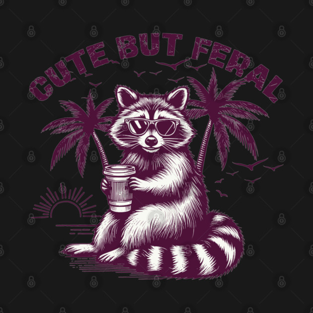 Cute But Feral Raccoon by JessArty