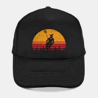 Vintage Retro Lacrosse Lax Girl Hat