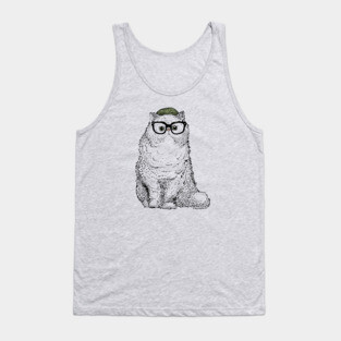 Hipster Cat Cat Tank Top