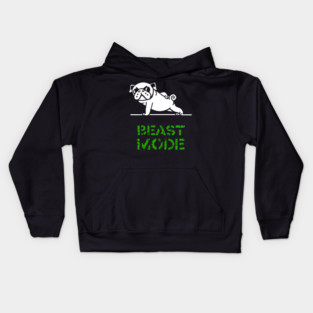 Beast Mode Pug Kids Hoodie
