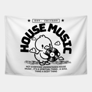 HOUSE MUSIC  - Duck wax (black) Tapestry