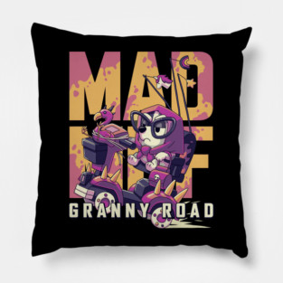 Muffin Heeler Mad Muf Granny Road Pillow