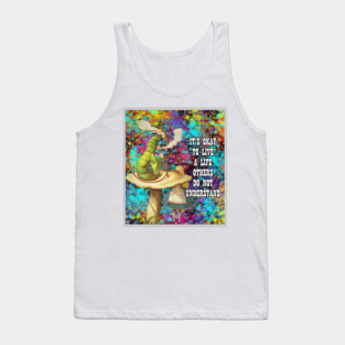 Alice In Wonderland Watercolor Splatter Quote Tank Top