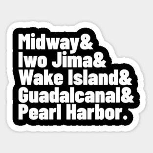 WWII Pacific Ocean Battles Midway Pearl Harbor Iwo Jima Wake Magnet