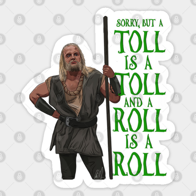 Men in Tights: Tolls & Rolls Sticker by 51Deesigns