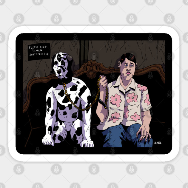 Preacher "Looking For Dog (God)" illustration (digital) Sticker by StagArtStudios