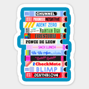 Fictional Seinfeld Movies VHS Stack Sticker