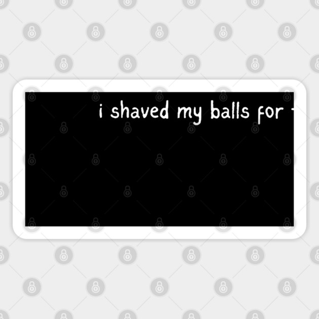 I shaved my balls for this? Sticker by Low Life Shirts