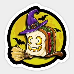 Sand-Witch Funny Halloween Witch Sandwich Character Magnet