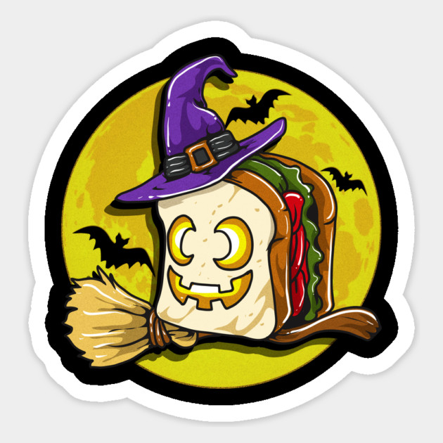 Sand-Witch Funny Halloween Witch Sandwich Character Magnet by creative