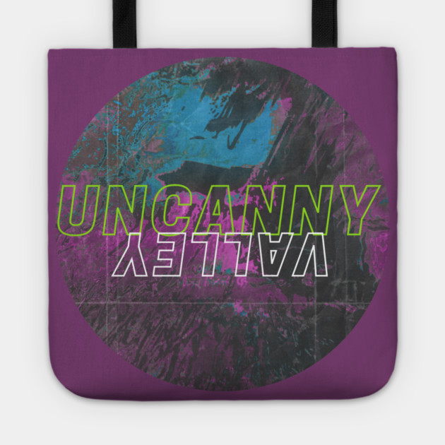 An Uncanny Valley Tote by casualteesinc