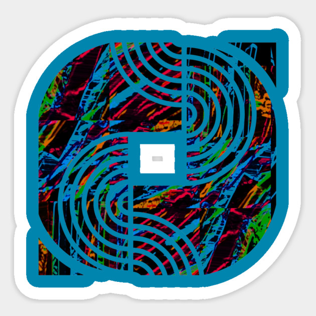 Abstraction 1960 Sticker by casualteesinc