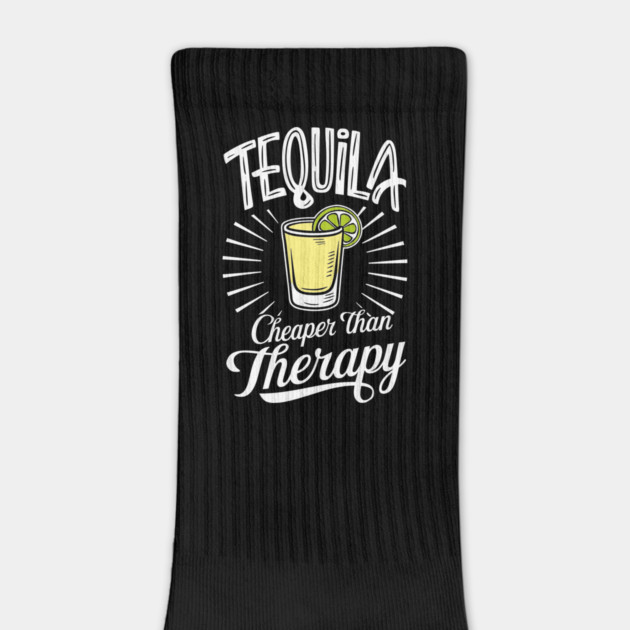Tequila Cheaper Than Therapy Funny Drinking by Anticorporati