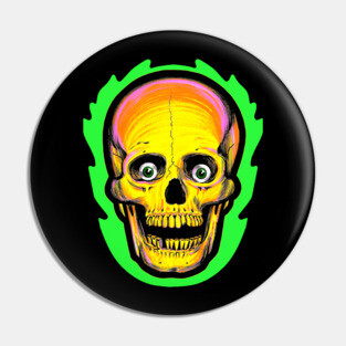 Vintage style Halloween Skull Pin