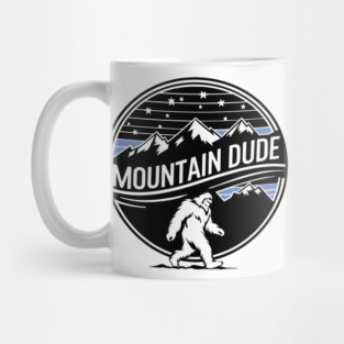 Mountain Dude Bigfoot Hiking Adventure Mug