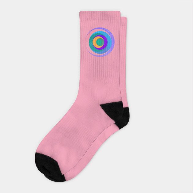 Aqua Orbital Rings Socks by casualteesinc