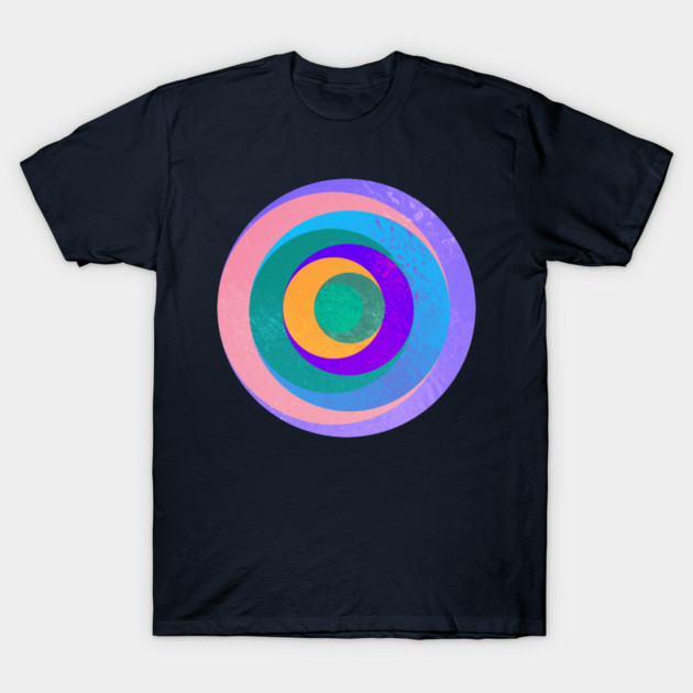 Aqua Orbital Rings T-Shirt by casualteesinc