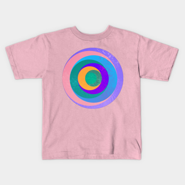 Aqua Orbital Rings Kids T-Shirt by casualteesinc