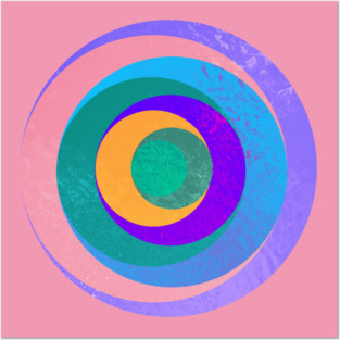 Aqua Orbital Rings Posters and Art